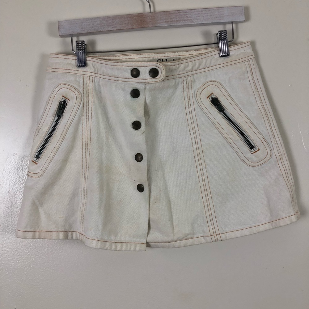 Chloé White Jean Skirt - Picture 1 of 8